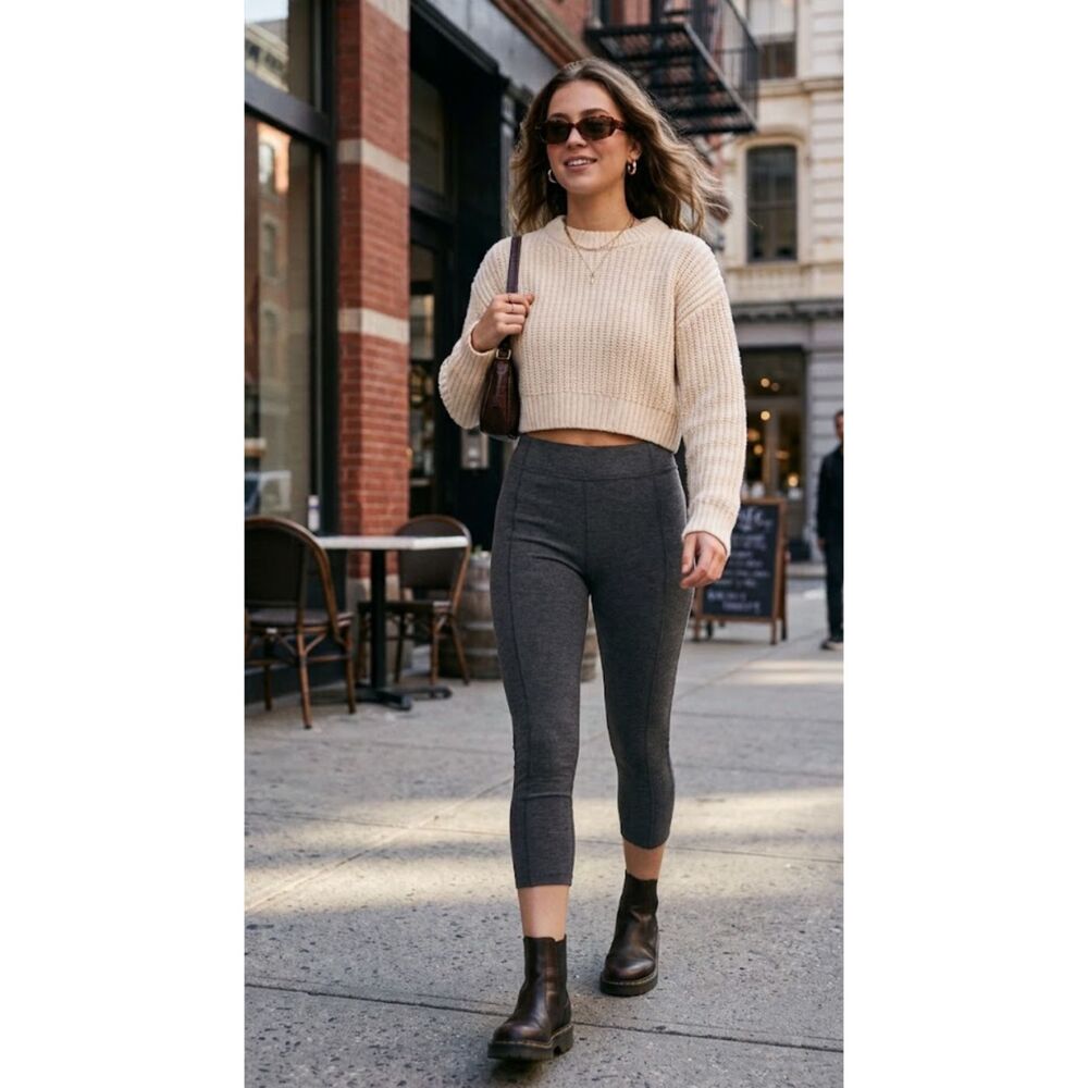 LOFT Stretch Crop Leggings Women's Size Large